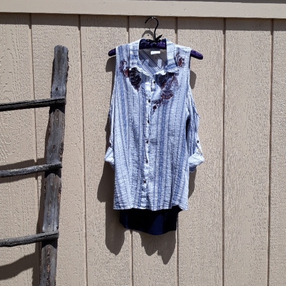 cold shoulder western tops